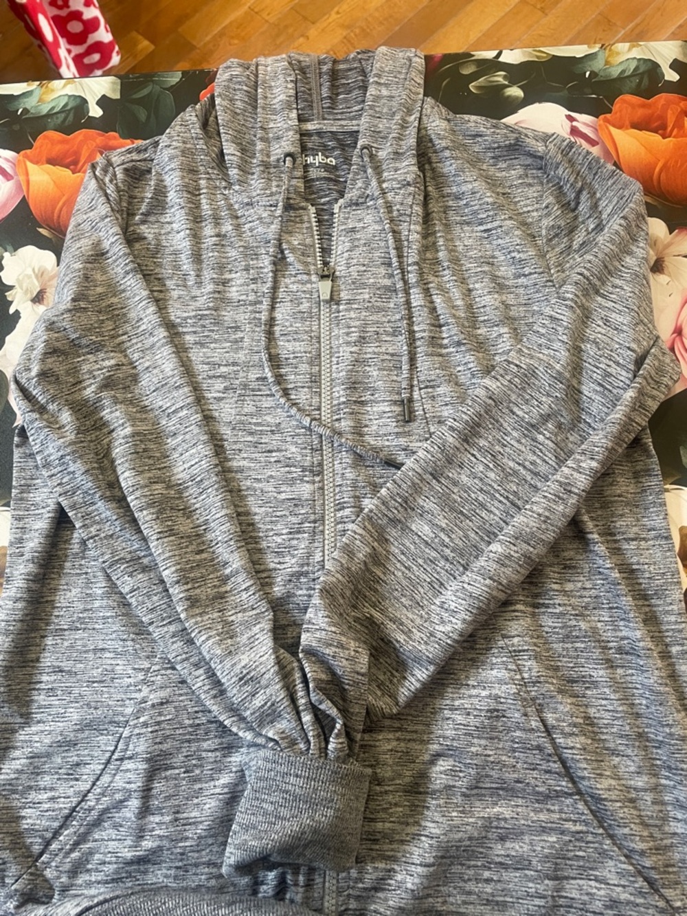 Gray Marled Full-Zip Hoodie